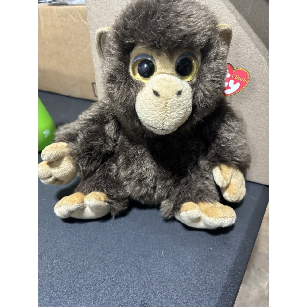 Ty Large Plush Wild Wild Best Classic - BROWNIE the Monkey 11" MWMTs Stuffed Toy